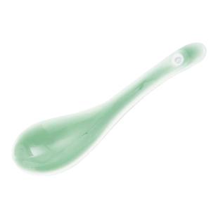 特价青瓷吃饭小勺子家用小汤勺陶瓷日式纯色喝汤调羹酒店餐具龙泉