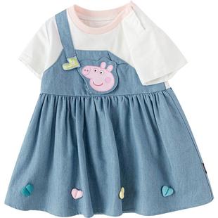 【小猪佩奇IP商场同款】巴拉巴拉女童连衣裙婴儿宝宝洋气裙子夏季