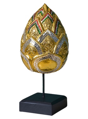 会所SPA木雕莲花荷花摆件