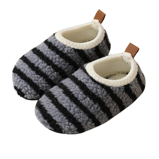 儿童秋冬室内防滑隔凉成人居家包跟毛绒地板鞋早教男女孩软底袜鞋
