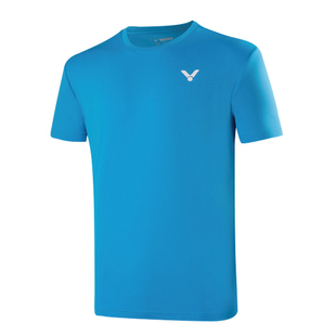 2025新款victor胜利羽毛球服短袖t恤男女针织半袖运动训练文化衫