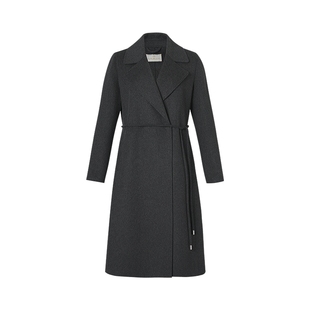 【羊毛桑蚕丝】ELSEWHERE珂思商场同款毛呢大衣女外套2025冬新款