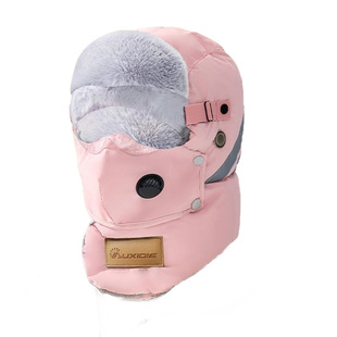 加绒加厚雷锋帽男帽子男士冬季保暖东北电动车面罩骑车防风冬骑行