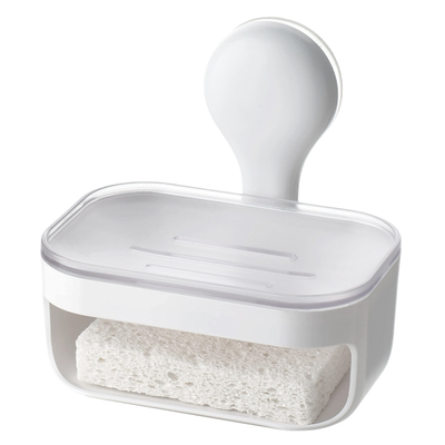 懒角落肥皂盒吸盘带海绵擦