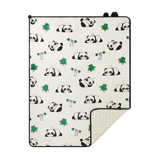 babycare双层绒毯子盖毯毛毯春秋加厚宝宝抑菌山茶花幼儿园午睡