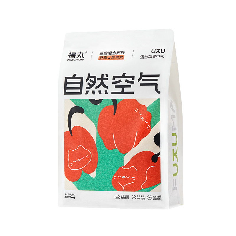 福丸猫砂苹果木豆腐混合猫砂易结猫砂