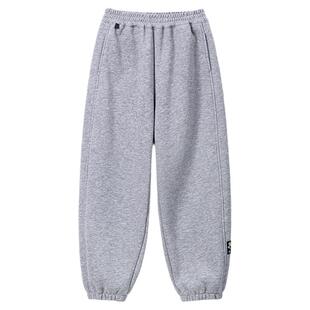 Bluem中大童裤子冬季男童裤加绒儿童卫裤男孩运动裤保暖束脚裤新