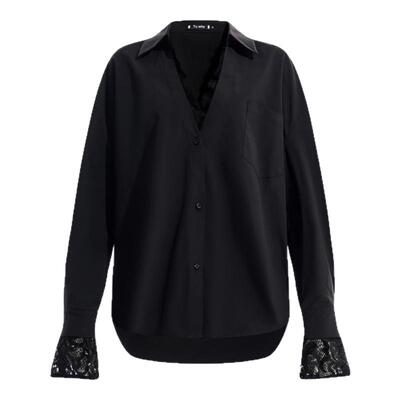 TUWHY复古蕾丝假两件衬衫/衬衫裙裤