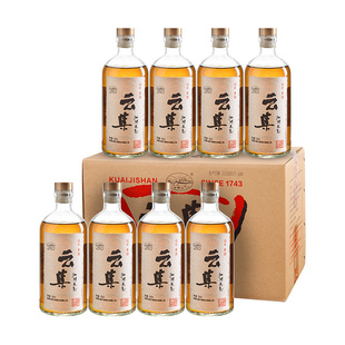 绍兴黄酒会稽山云集整箱8瓶装半甜花雕不添加焦糖色原味本色香雪