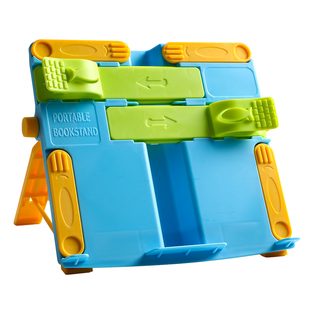 儿童看书读书支架儿童多功能阅读架书架桌面学生用便携式书夹固定书本书立桌上收纳翻书撑书器支撑放书的架子