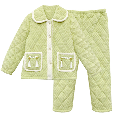 漂亮出门睡衣女生冬季高品质三层加厚夹棉珊瑚绒可外穿家居服省服