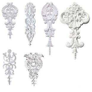 法式pu线条角花天花吊顶雕花装饰石膏花顶面中花背景墙墙面造型花