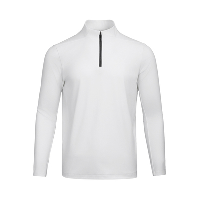 男士半开拉链立领长袖T恤