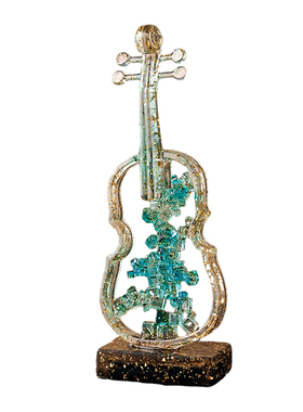 新款小提琴摆件创意酒柜玄关电视柜摆设工艺品乔迁礼物开业礼品