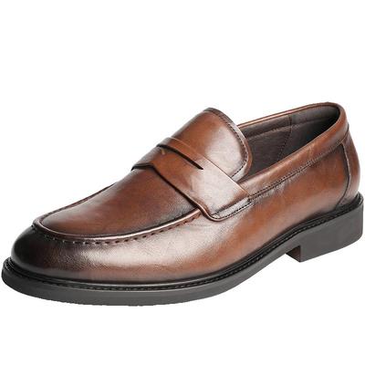 百丽男士一脚蹬休闲商务正装皮鞋