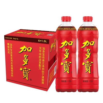 加多宝凉茶1.5L*2/6瓶装整箱不怕上火夏日必备解暑植物饮料罐装