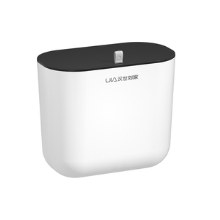 汉世刘家厨房垃圾桶挂式家用壁挂厕所卫生间客厅纸篓带盖厨余大号