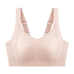 千奈美舒适无钢圈大胸显小内衣女轻薄聚拢光面无痕文胸罩