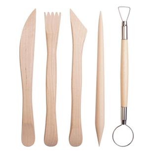 制作陶艺工具套装泥塑雕塑手工软陶泥粘土辅助雕刻刀 diy木刀修胚