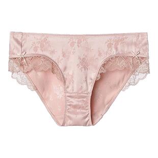 夏娃的诱惑弹力提花柔滑锻面蕾丝内裤女低腰平角短裤底裤1380230