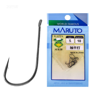 土肥富河童牌鱼钩黑袖平打有倒刺钓小石斑溪哥瓜子鲫红赤袖钩