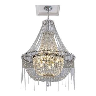 中古风灯具浪漫水晶吊灯法式复古风卧室餐厅客厅主灯别墅高档大气