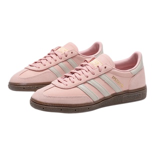 阿迪达斯三叶草鞋子女鞋2025新款粉色德训鞋T头鞋休闲板鞋JI2646