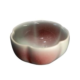 善窑厂李善明亲工汝窑唇红梅花杯天青色汝瓷景德镇陶瓷主人杯单杯