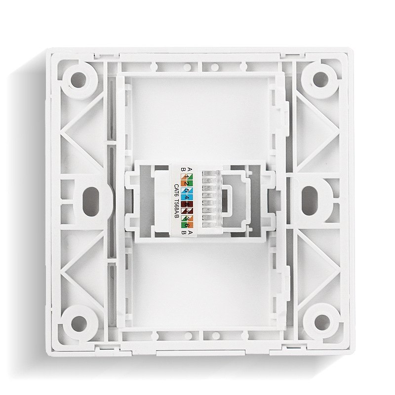 盛拓网线插座面板六类配件类面板网络86装6暗面板信息插座电脑