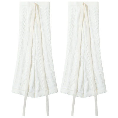 moremoli袜套纯棉春秋款女蝴蝶结