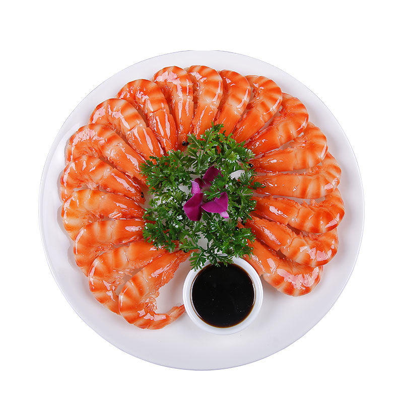 美食仿真粤菜装饰白灼虾展示样品