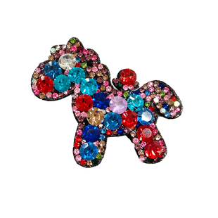 新年发饰红色水钻小马发夹女2026新款刘海夹边夹侧边发卡过年头饰