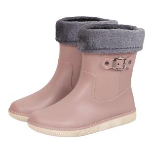 时尚款雨鞋女士外穿中筒水鞋加棉绒保暖雨靴短款半筒防水胶鞋秋冬