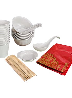 美宝琳一次性餐具套装7件套