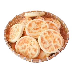 椒叶锅盔手工坨坨馍老发酵面椒叶小锅盔现做白吉饼锅盔馍陕西风味
