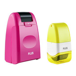 plus普乐士保密印章滚轮式乱码章快递单涂码笔地址隐私保护神器个人信息防泄密涂抹器文件涂鸦遮盖消除盖字棒