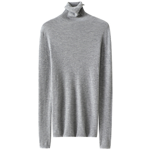 出众好气质!精纺100%纯山羊绒衫女高领纯羊绒毛衣针织打底衫秋冬