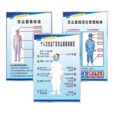 无尘车间着装规范标识牌