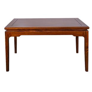 新中式乌金木全实木餐桌椅组合家用长方形饭桌椅子餐厅小户型原木