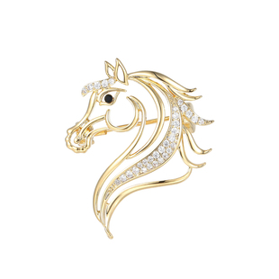 【紫罗兰正版】俏马胸针轻奢时尚百搭高级感别针生肖马年男女同款