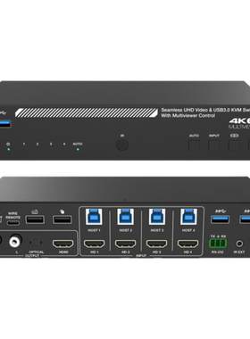 八安画面分割器4K60HZKVM切换器