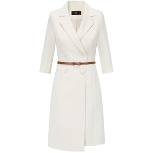 AD主持面试艺考播音通勤职业西装连衣裙春夏2025正装演讲工作服