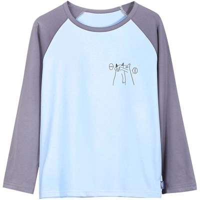 胖男童薄款秋衣上衣单件