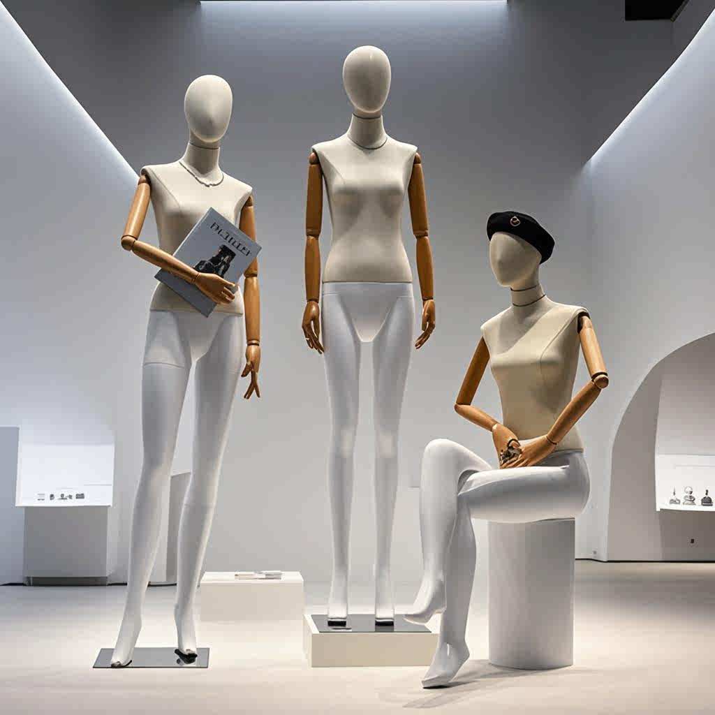 高档橱窗服装店模特道具女全身站模组合坐模展示陈列人体模特