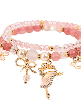 单圈月光森系轻奢复古风紫色水晶