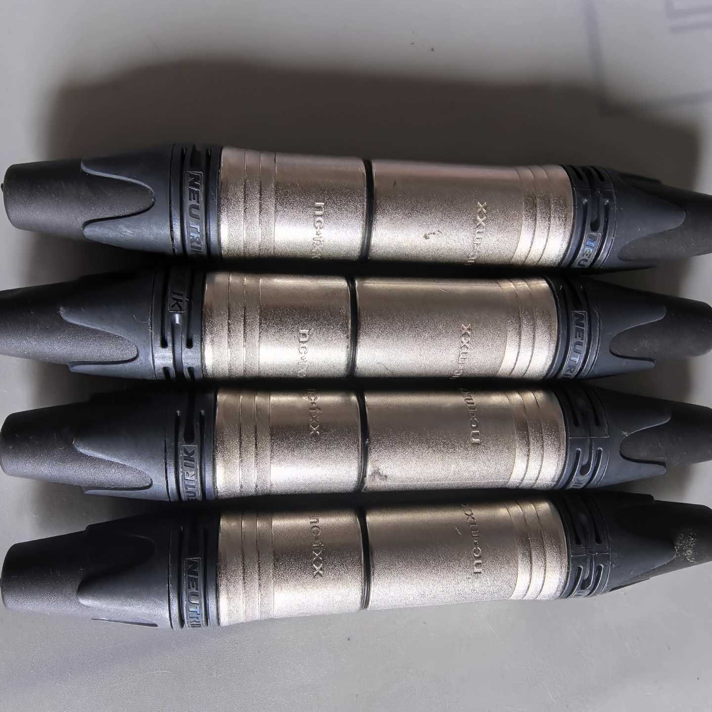 议价NEUTRIK纽崔克卡侬插头，4芯，镀银针，共10对，一维修