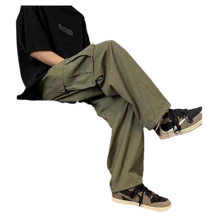 大码300斤日系cityboy裤子潮牌工装裤男阿美咔叽复古宽松阔腿长裤