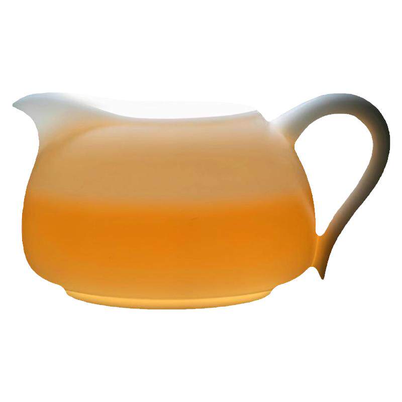钰铨龙门冰种素烧薄胎手柄公道杯