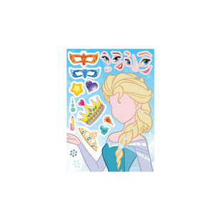 冰雪奇缘爱莎公主Frozen雪宝换装拼图贴纸电影周边儿童礼物贴画