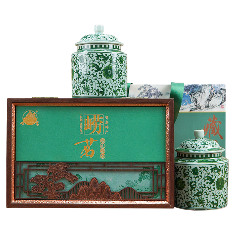 崂茗崂山绿茶扁茶礼盒装一芽两叶